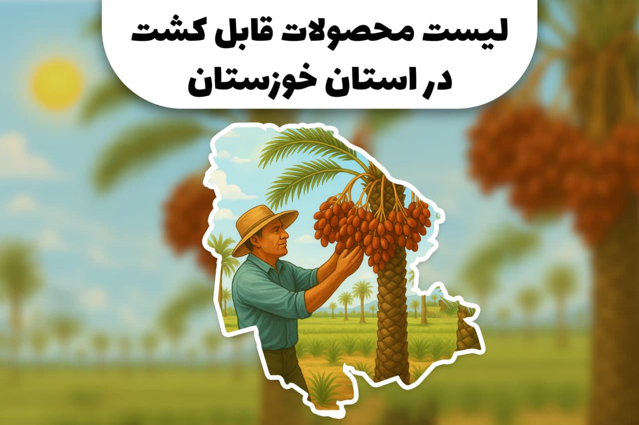 محصولات قابل کشت در استان خوزستان | کشاورزی در استان خوزستان